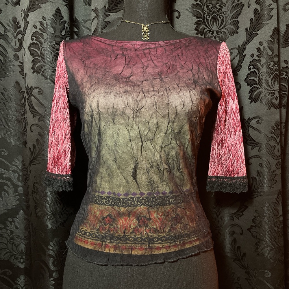 Vintage bebe graphic top y2k